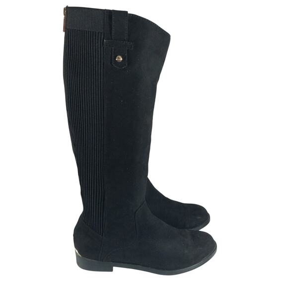 NWOT-1 SHOW! KENNETH COLE! BLACK VEGAN LEATHER & NEOPRENE ELASTIC BOOTS! SZ 7.5M - Picture 11 of 11